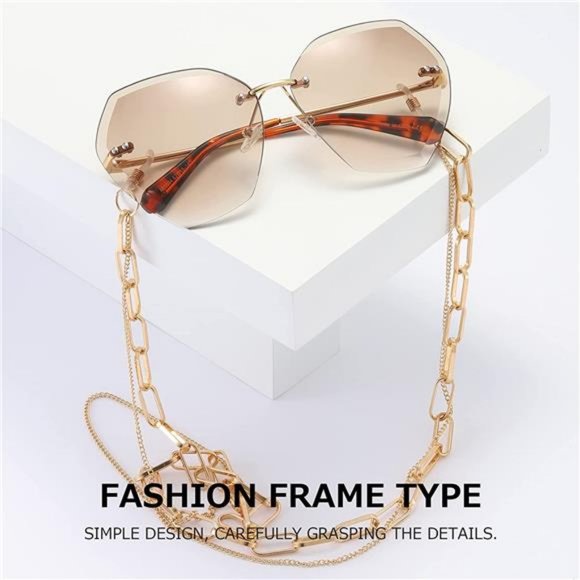 AEVOGUE Sunglasses For Women Oversized Rimless main image 11